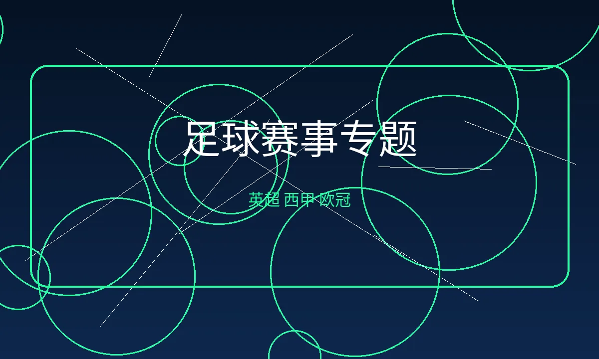 足球赛事卡片：英超、西甲、欧冠专题